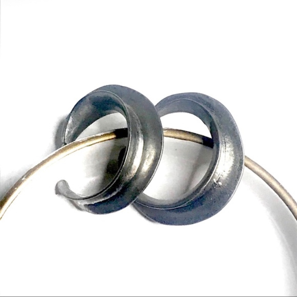 💎 Hoop statement earrings - Picture 2 of 8